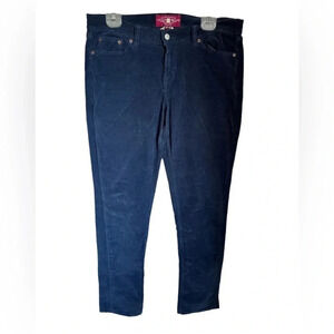 Lucky Brand Navy Blue Corduroys Zoe Skinny size 14 women's